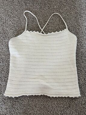 Abercrombie Crochet Tie Back Tank